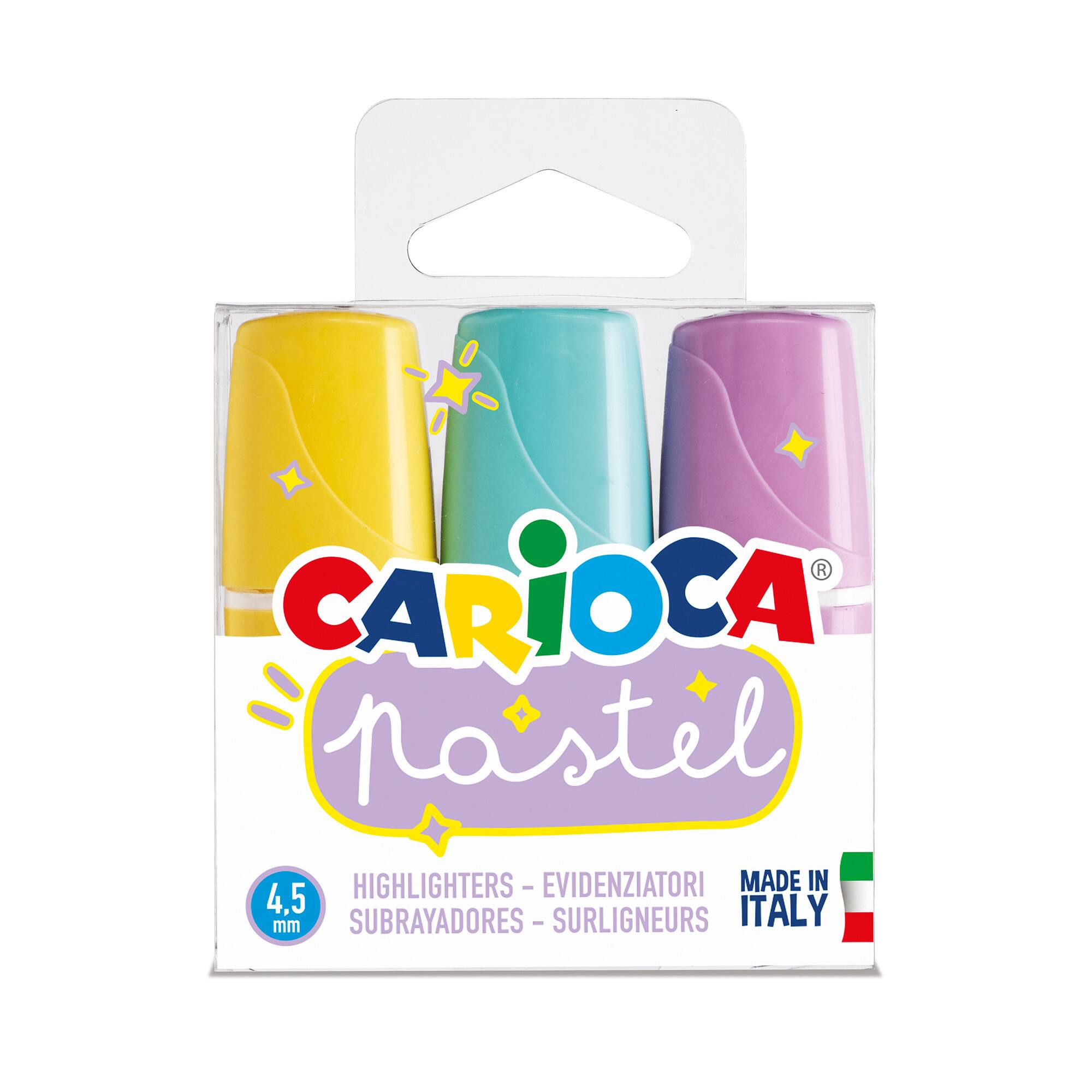 CARIOCA® 4.5mm 3 Color Minilight Pastel Washable Highlighter Set